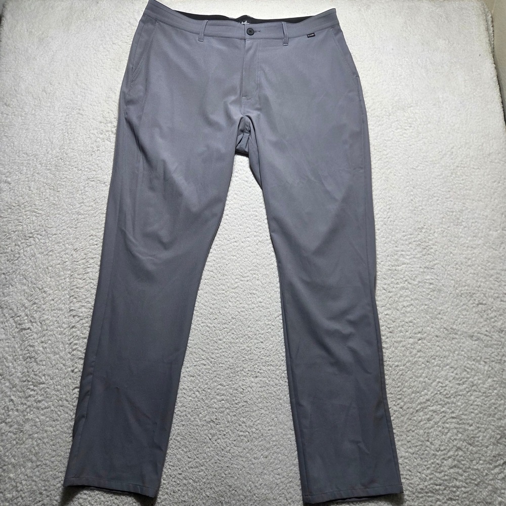 Travis Mathew Golf Pants Mens 38 Grey Performance Stretch Flat Front Activewear